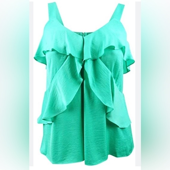 Michael Michael Kors hammered satin ruffle tank - Picture 1 of 5